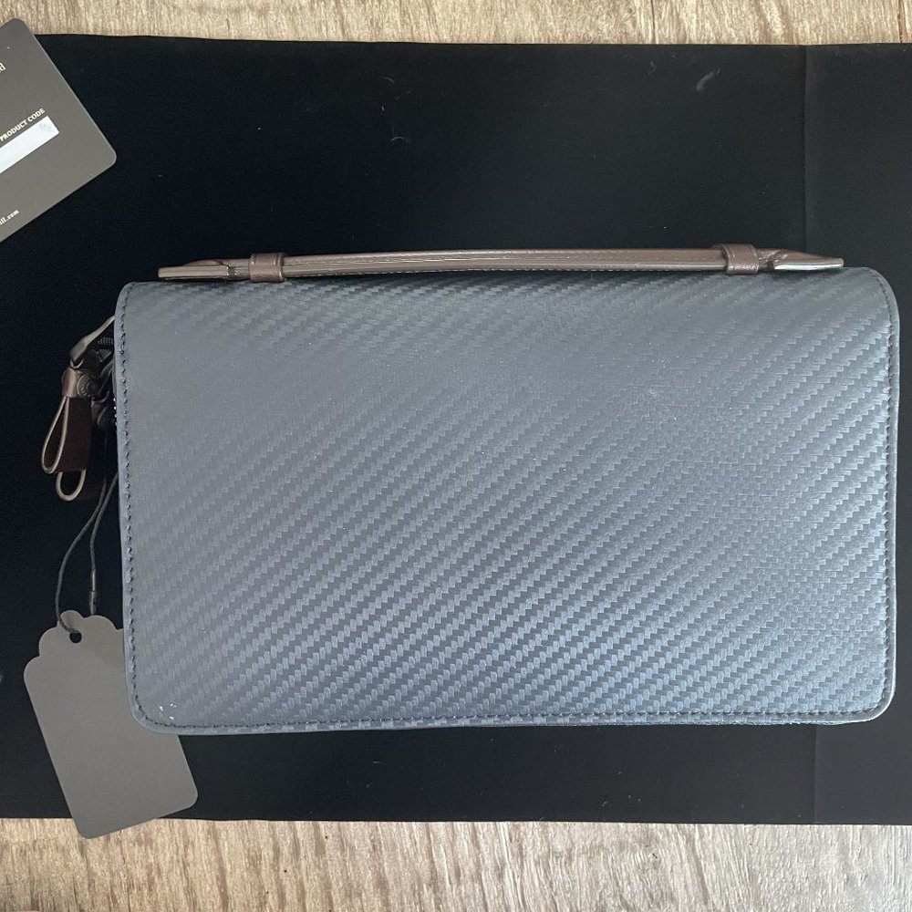 Dunhill London Men’s Travel Agenda Wallet - Navy - Authentic - NWT - Picture 4 of 10